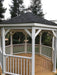 12 Foot Vinyl Gazebo-In-A-Box with Floor surrounded by trees