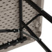 Underside steel frame and locking mechanism of Lifetime 18 Pack Professional Folding Table showing support bars
