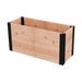 Outdoor Living Today 4x1.5 Urban Raised Garden Bed made of natural cedar wood with black corner brackets for modern backyard or patio gardening.