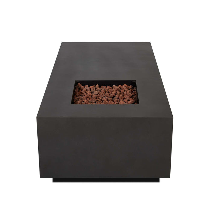 Vance C580LP fire table front view weathered slate outdoor patio