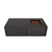 Vance fire table top view round stainless burner lava rock filler
