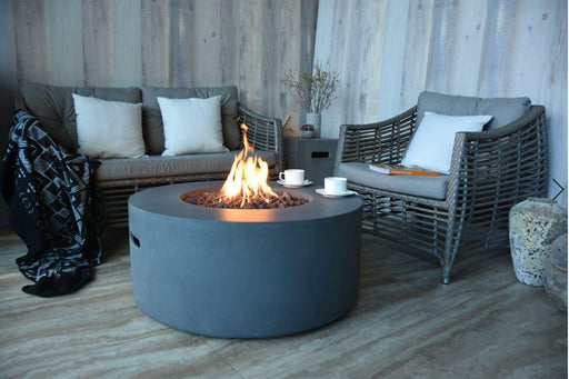 Modeno Venice Fire Table flaming rocks indoor