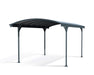 Side view of the Canopia Vitoria 5000 10x16 Carport, highlighting the open, streamlined structure.