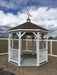 Gazebo-In-A-Box with Floor with a weathervane on top