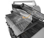 Detailed view showcasing the rotisserie function on the Wildfire Ranch Pro grill with a highlighted section and arrow for emphasis.