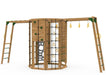 Playstar Cliff-Hanger Silver wooden playset designed for climbing, balance, and active outdoor fun