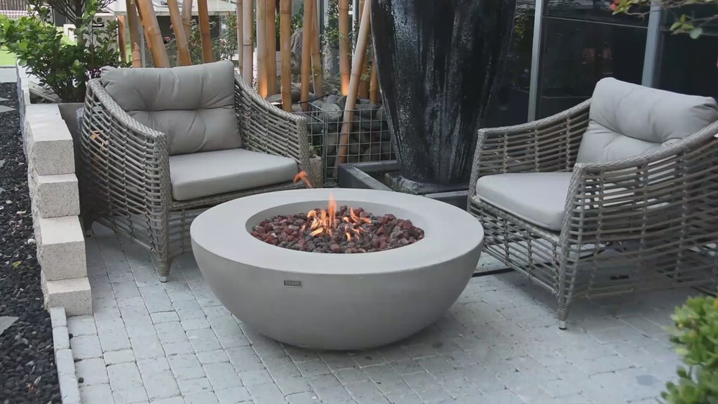 video of Elementi Lunar Bowl Fire Table - OFG101