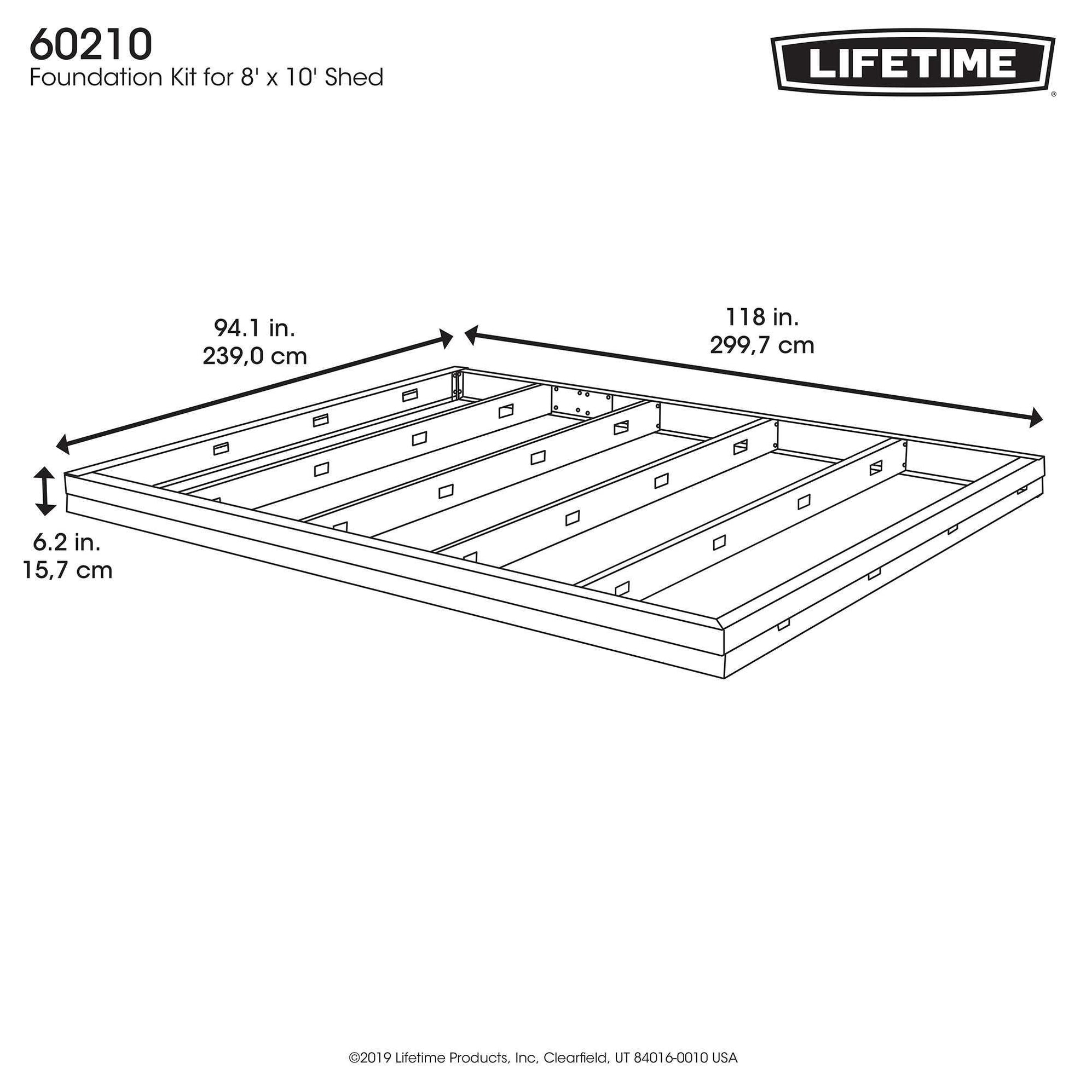 Lifetime Metal Foundation Kit For 8 X 10 Sheds - 60210 — Backyard Oasis