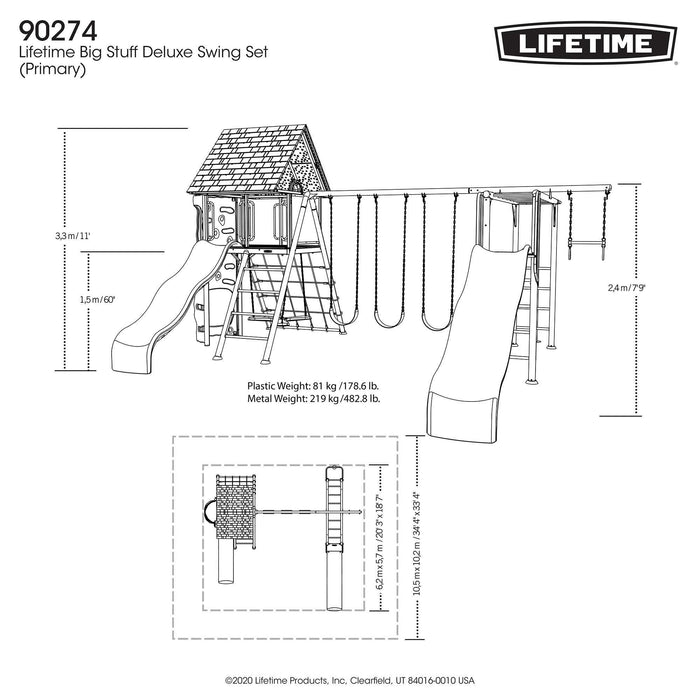 Lifetime Big Stuff Deluxe Swing Set (Primary) - 90274
