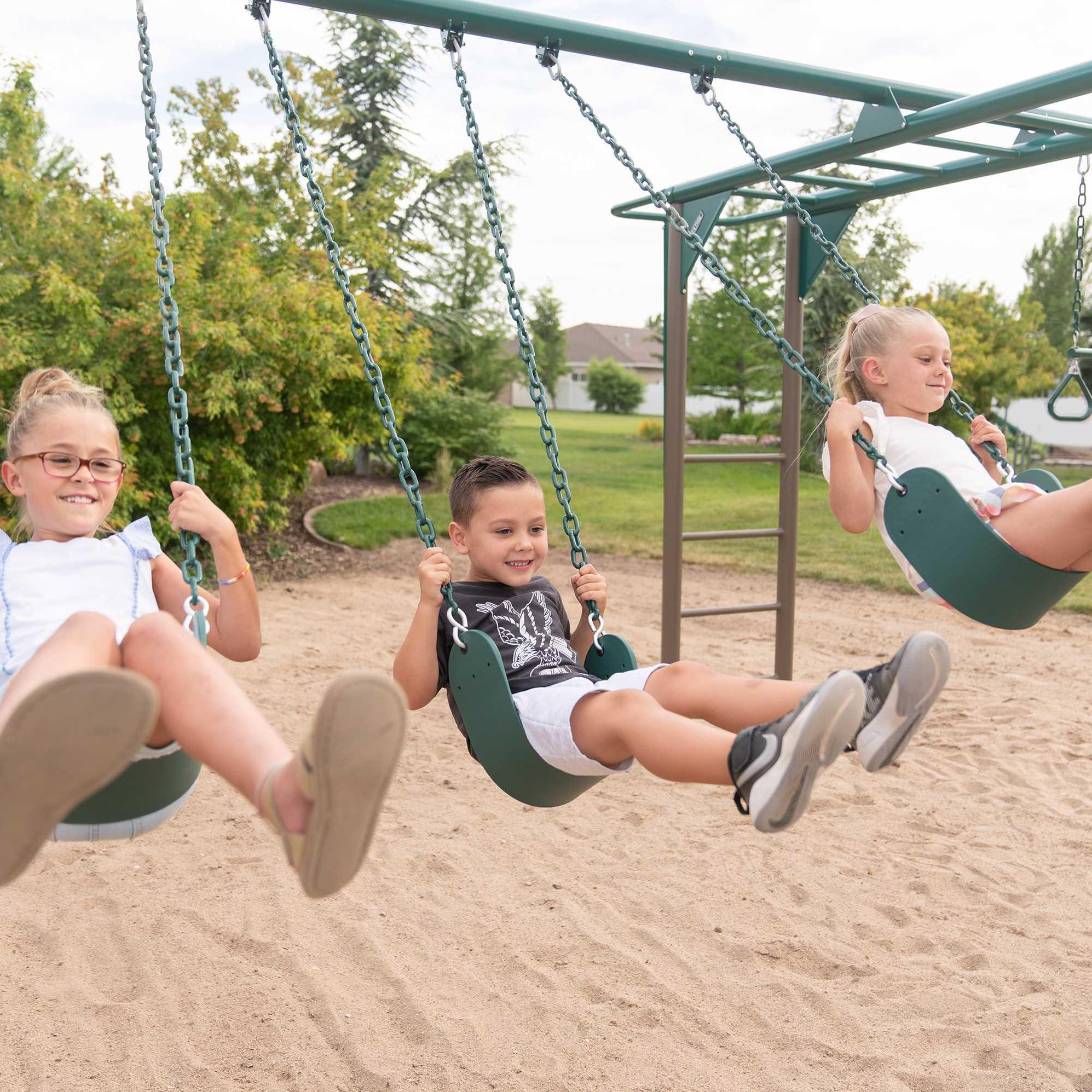 Lifetime Monkey Bar Swing Set Backyard Adventure for Kids — Backyard Oasis
