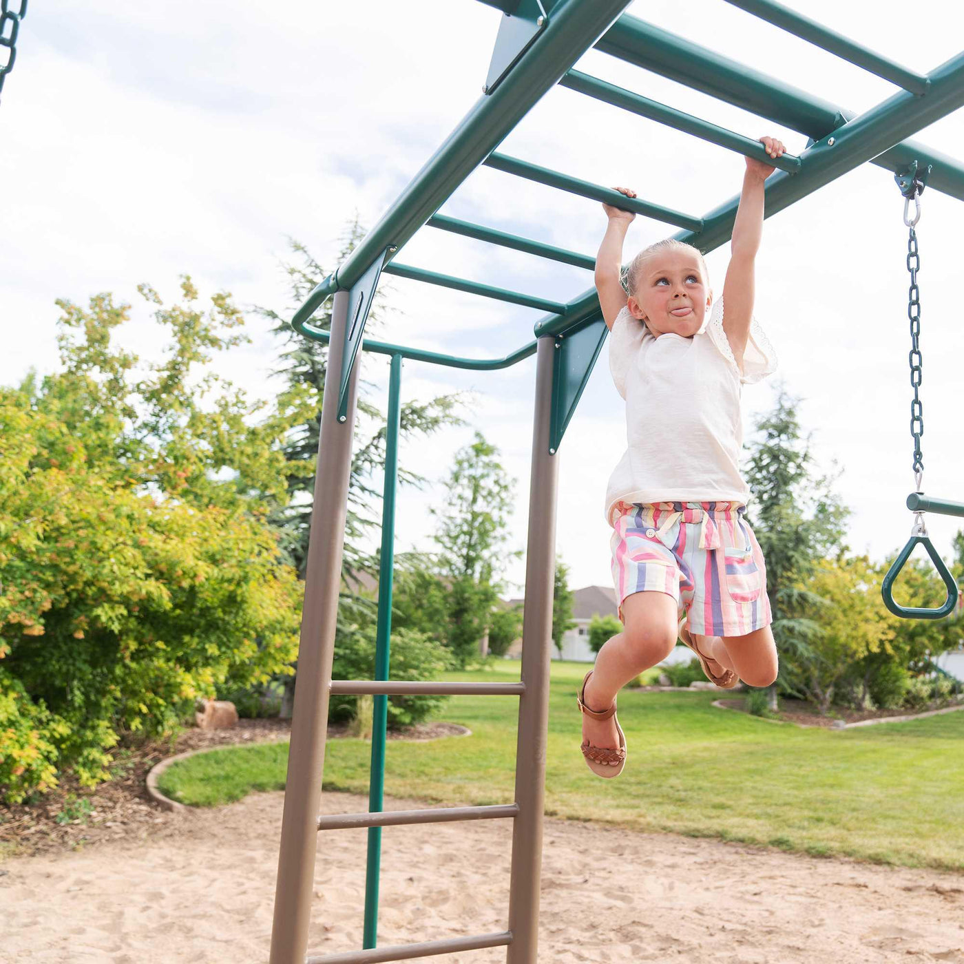 Lifetime Monkey Bar Swing Set Backyard Adventure for Kids — Backyard Oasis
