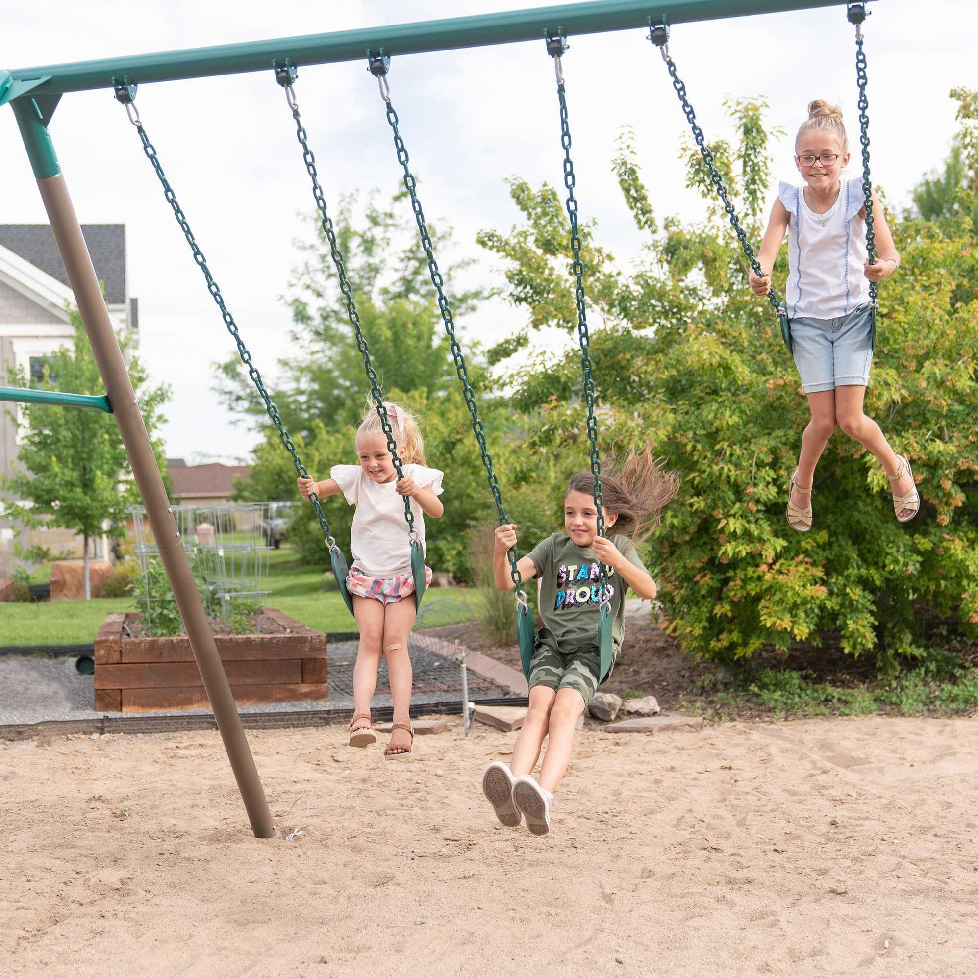 Lifetime Monkey Bar Swing Set Backyard Adventure for Kids — Backyard Oasis