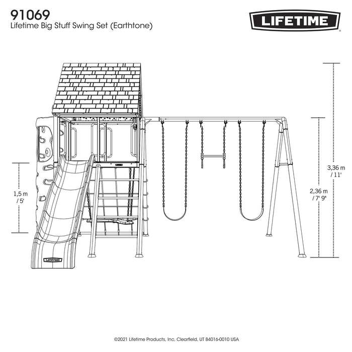 Lifetime Big Stuff Swing Set (Earthtone) - 91069