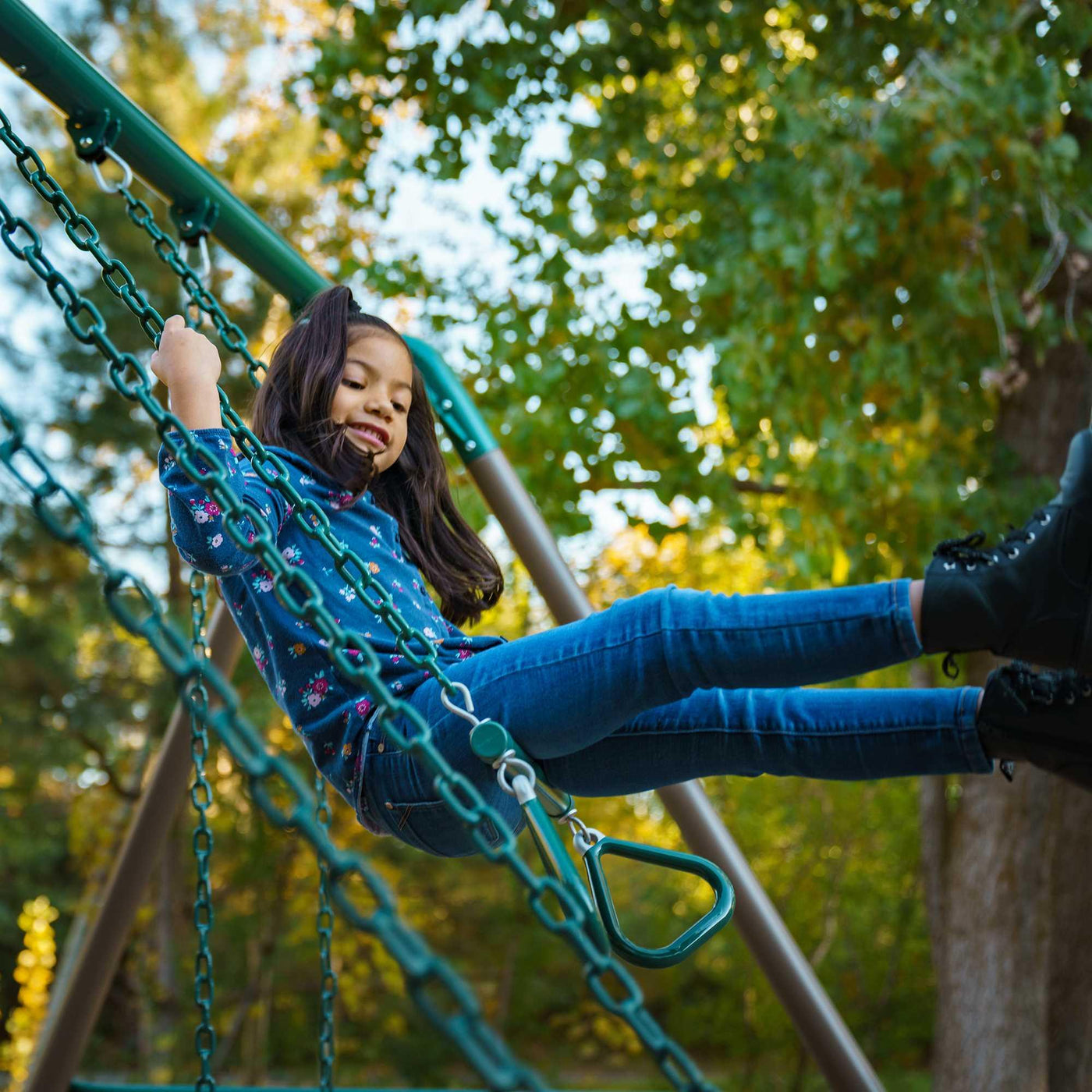 Lifetime Metal Swing Set (Earthtone) Shop Now — Backyard Oasis