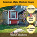 Amish-crafted OverEZ small chicken coop designed to accommodate up to 5 chickens, with durability and all-season protection.