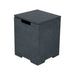 A black Elementi Plus Square Concrete Tank Cover with a lid.