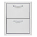 Two Blaze Grills 16-Inch Double Access Drawers for storage on a white background.