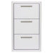 A white Blaze Grills 16-Inch Triple Access Drawer cabinet on a white background.