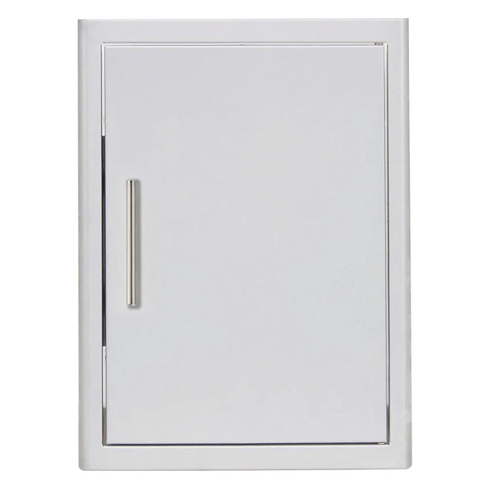 A Blaze Grills 21-Inch Vertical Single Access Door in 304 Stainless Steel.