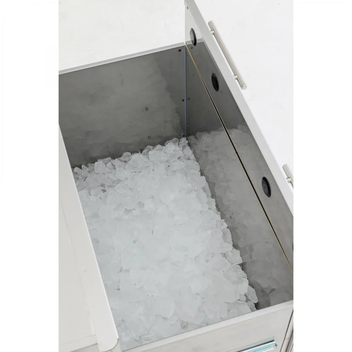 A Blaze Grills 30-Inch Insulated Ice Drawer, perfect for keeping cold beverages in an outdoor kitchen.