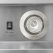 Close-up of the main power switch and light of the Blaze Grills 36-Inch Vent Hood, depicting the clear labeling and simple design.