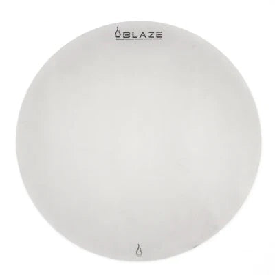 top view of the Blaze Grills 4-in-1 Stainless Steel Cooking Plate, with the company logo clearly visible.