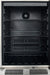 A Blaze Grills 24-Inch Outdoor Refrigerator with a door open showcasing LED lighting.