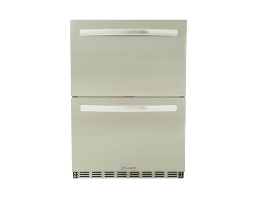 A Blaze Grills Double Drawer 5.1 Cu. Ft. Refrigerator, showcased on a white background.