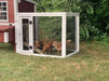 Full view of the American Model Chicken Coop run, part of the OverEZ Chicken Coop In A Box series, providing ample space for chicken activity.