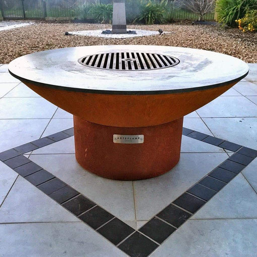 Arteflame Classic 40" Grill in a patio setting, demonstrating use as a grill.
