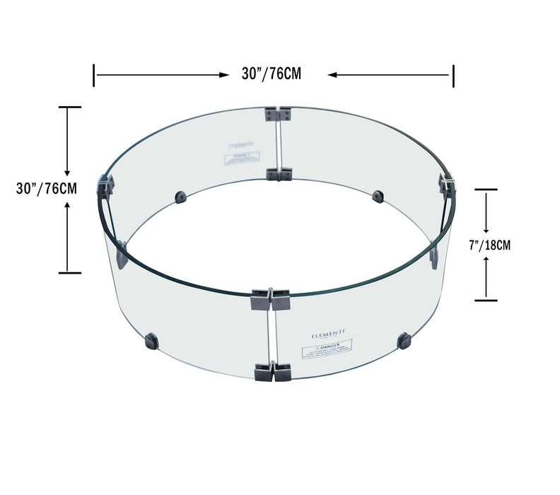 Circular Wind Screen Dimensions 