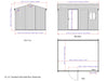 Duramax Gable Roof Building 13x10 - Backyard Oasis dimensions