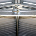 Duramax Imperial Metal Garage Dark Gray w/White 12x26 - Backyard Oasis close up details