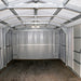 Duramax Imperial Metal Garage Dark Gray w/White 12x26 - Backyard Oasis without car inside