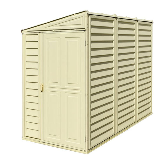 a product image of the Duramax SideMate Shed w/foundation 4x8 with white background