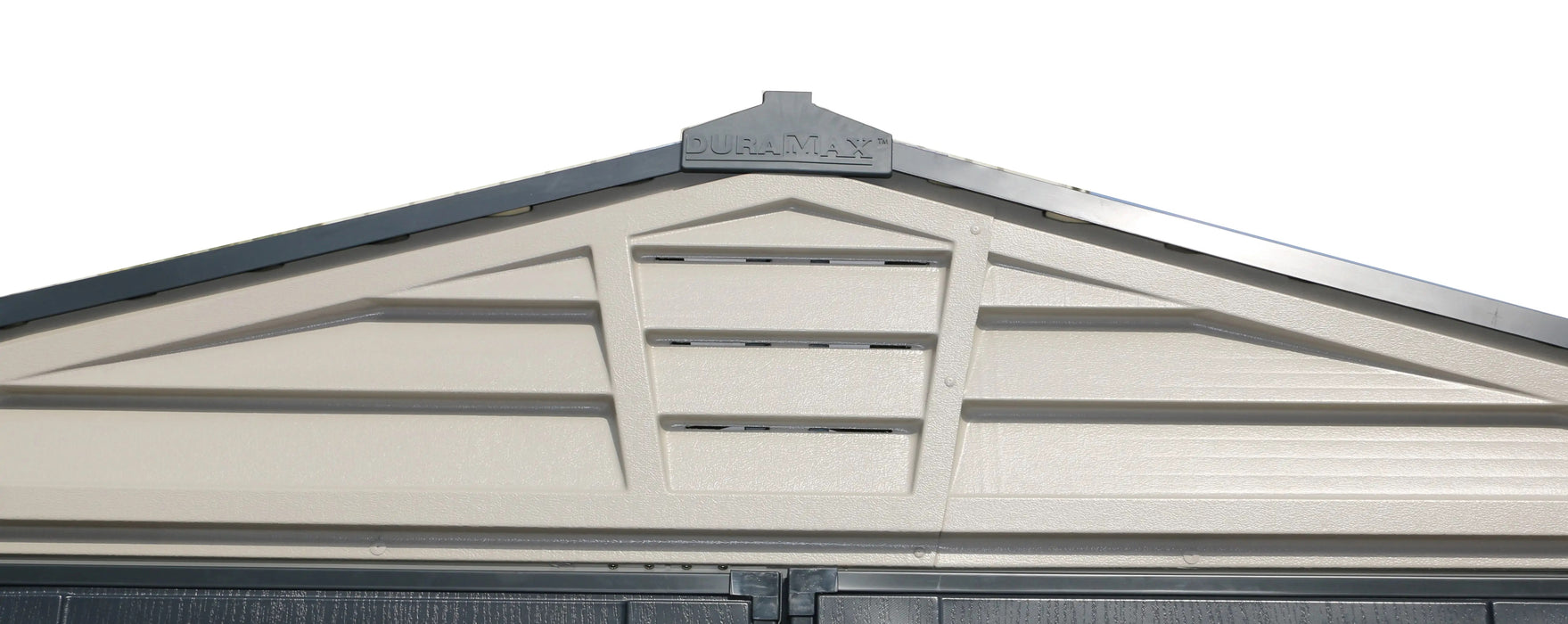 An image of the Duramax StoreMax Plus 10.5 X 8 - 30225 shed from the brand Duramax. roof details close up