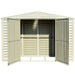 Duramax Woodbridge 5 - 10.5'x5' w/ Foundation - Backyard Oasis open doors empty inside; in white background