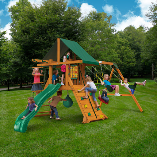 The kids are enjoying their childhood wonderland on the Gorilla Swing Set, elevating playtime to new heights.