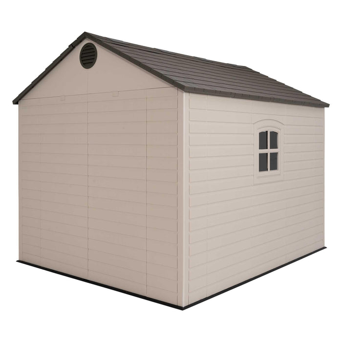 A Lifetime 8 Ft. X 10 Ft. Outdoor Storage Shed - 60332 on a white background.