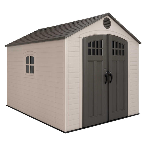 A Lifetime 8 Ft. X 10 Ft. Outdoor Storage Shed - 60332 on a white background.