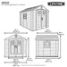 Lifetime 8 Ft. X 10 Ft. Outdoor Storage Shed - 60332 - 6 ft x 8 ft x 8 ft.