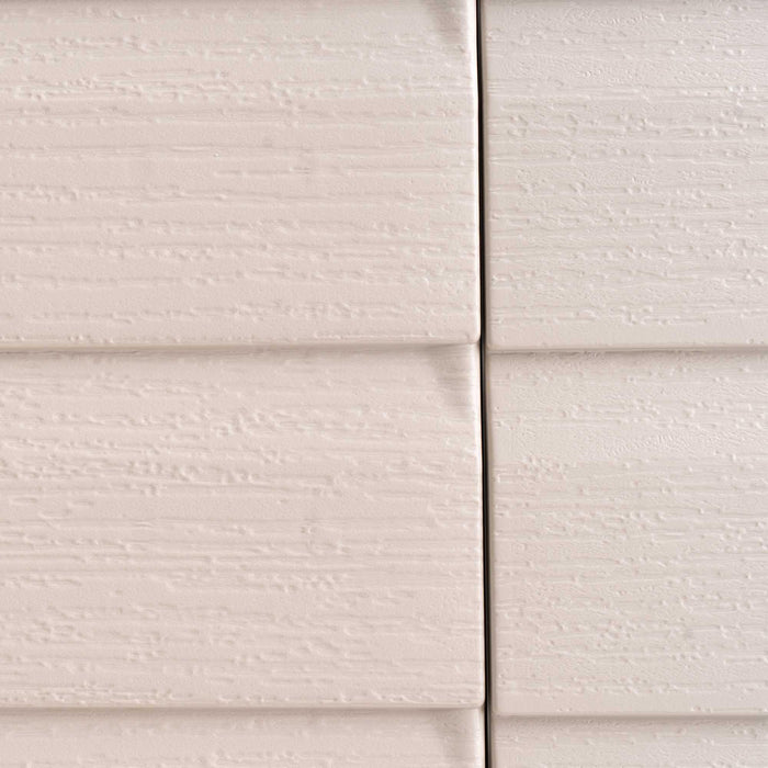 A close up view of a Lifetime 8 Ft. X 12.5 Ft. Outdoor Storage Shed - 6402 siding.