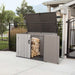 A Lifetime Horizontal Storage Shed - 60296U with firewood in it.