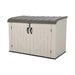 A Lifetime Horizontal Storage Shed (75 Cubic Feet) - 60170 with two doors and a roof.
