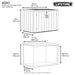 A diagram showing the dimensions of a Lifetime Horizontal Storage Shed (75 Cubic Feet) - 60341.