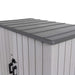 A Lifetime Utility Shed - 60331U with a grey roof.