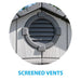 Lifetime screened vents for Lifetime sheds.