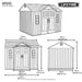 Lifetime 10 Ft. X 8 Ft. Outdoor Storage Shed - 60243 dimensions.