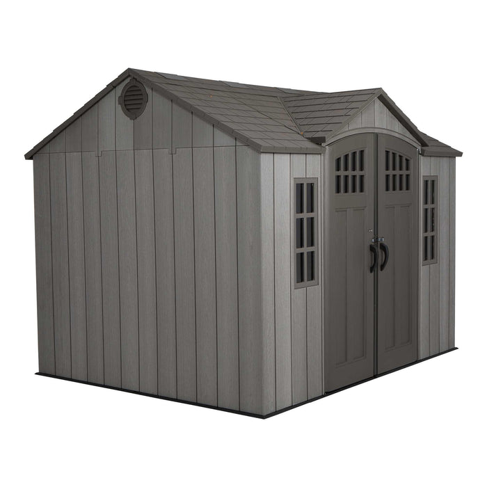 A Lifetime 10 Ft. X 8 Ft. Outdoor Storage Shed - 60330 on a white background.