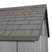 A Lifetime 10 Ft. X 8 Ft. Outdoor Storage Shed - 60330 with a tile roof.